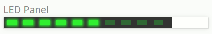 a line of green rectanangle
